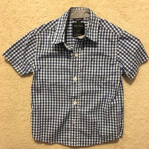 Blue check short sleeve